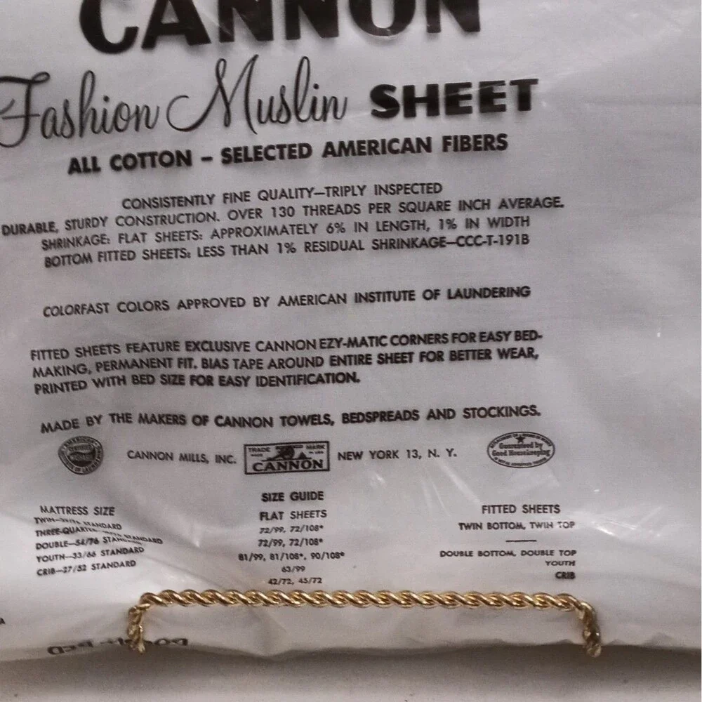 Cannon Fashion Muslin Double Sheet Cotton 81x108 Floral White/Blue/Green